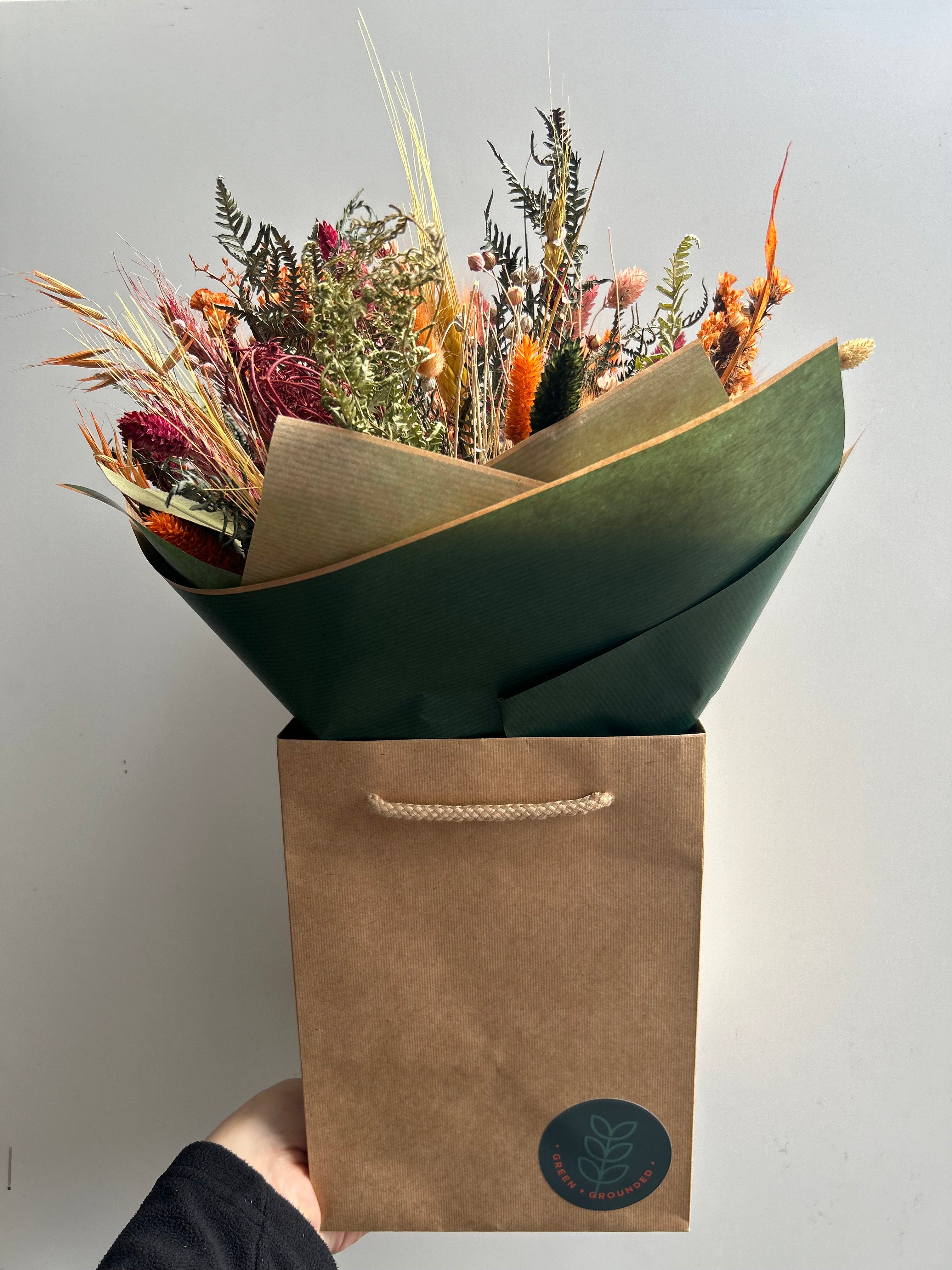 Dried Bouquet (Hand-Tied) in Decorative Bag