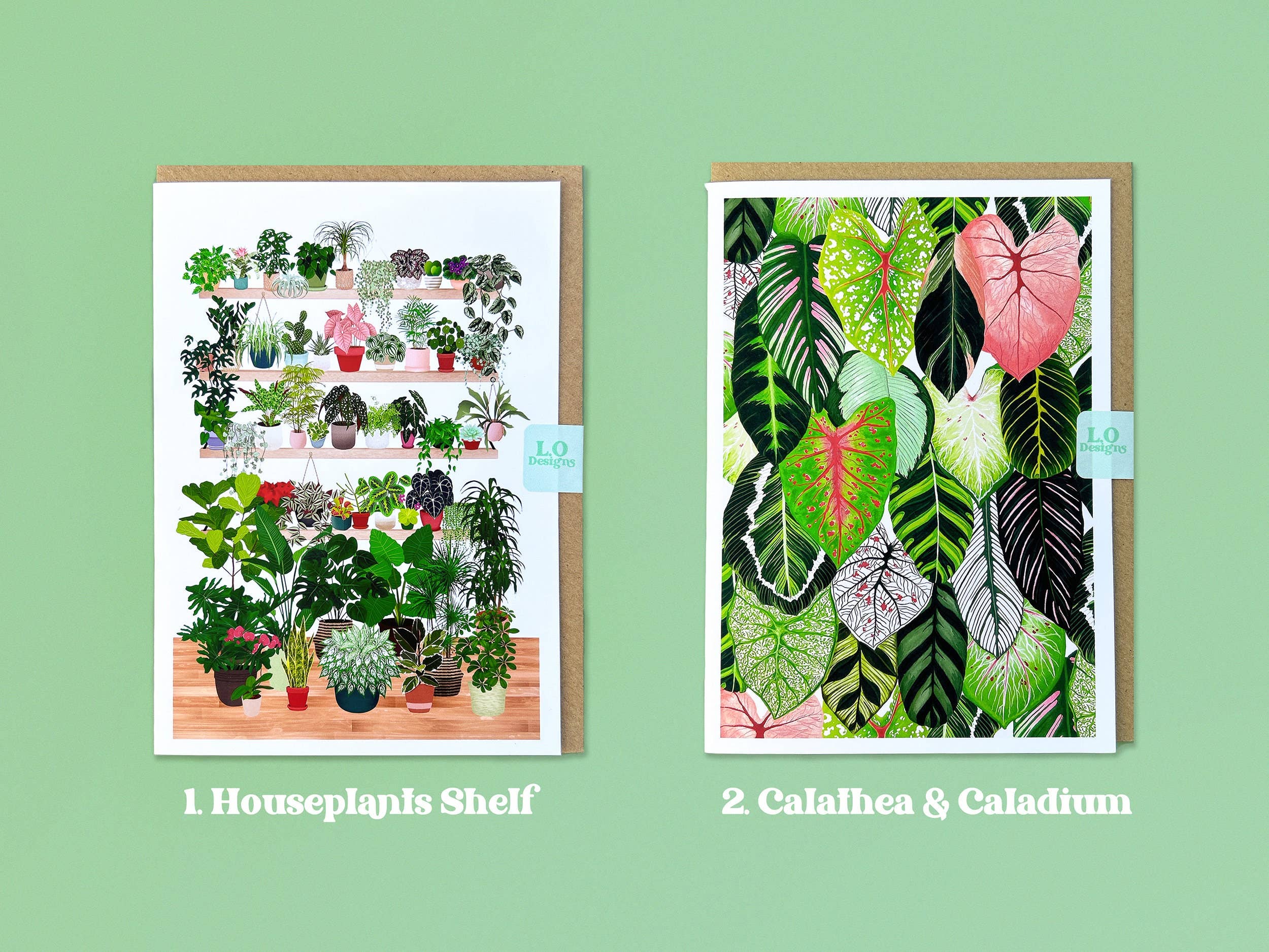 Multipacks of Plant Painting Naked Cards 5x7"
