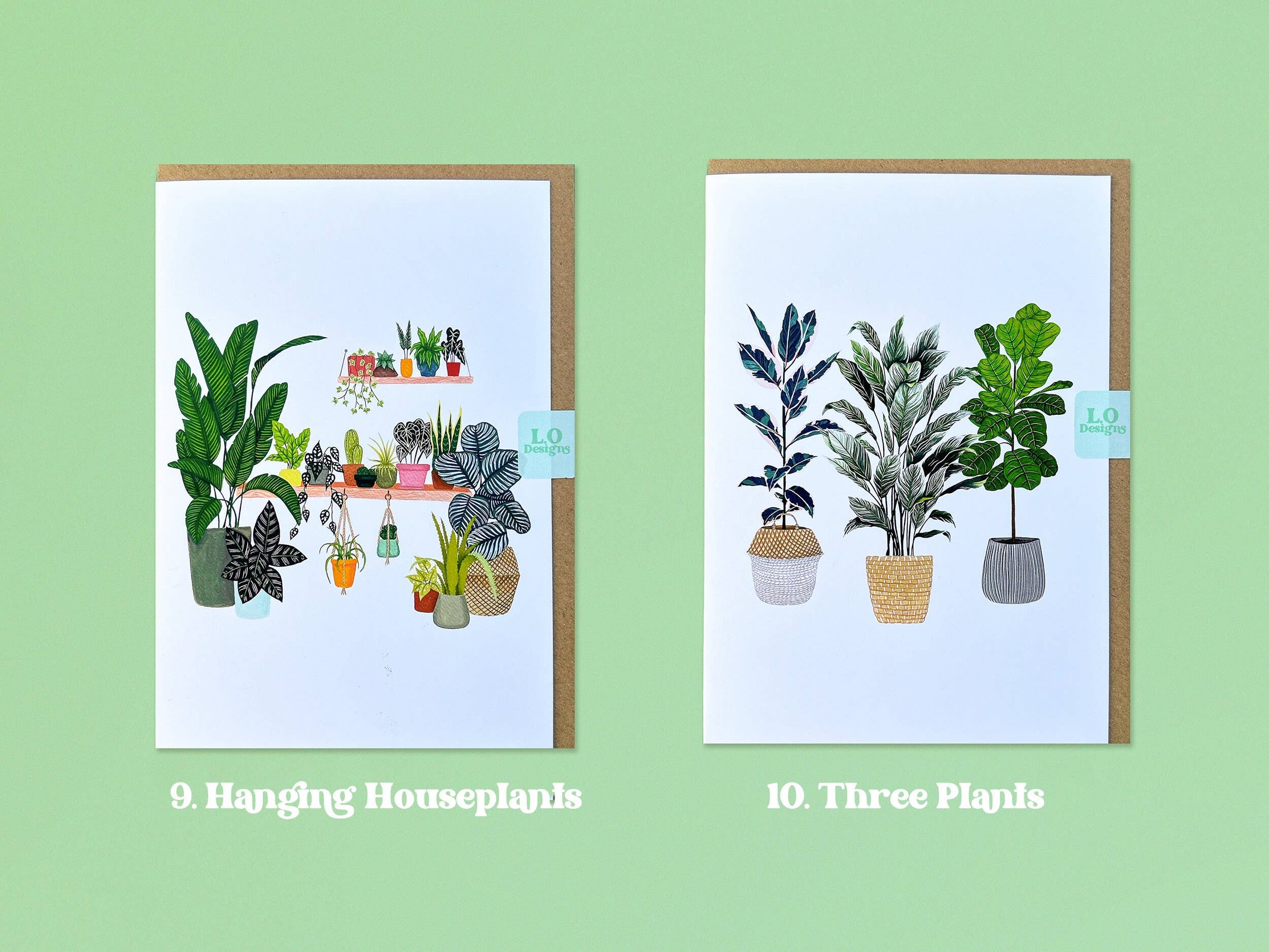 Multipacks of Plant Painting Naked Cards 5x7"