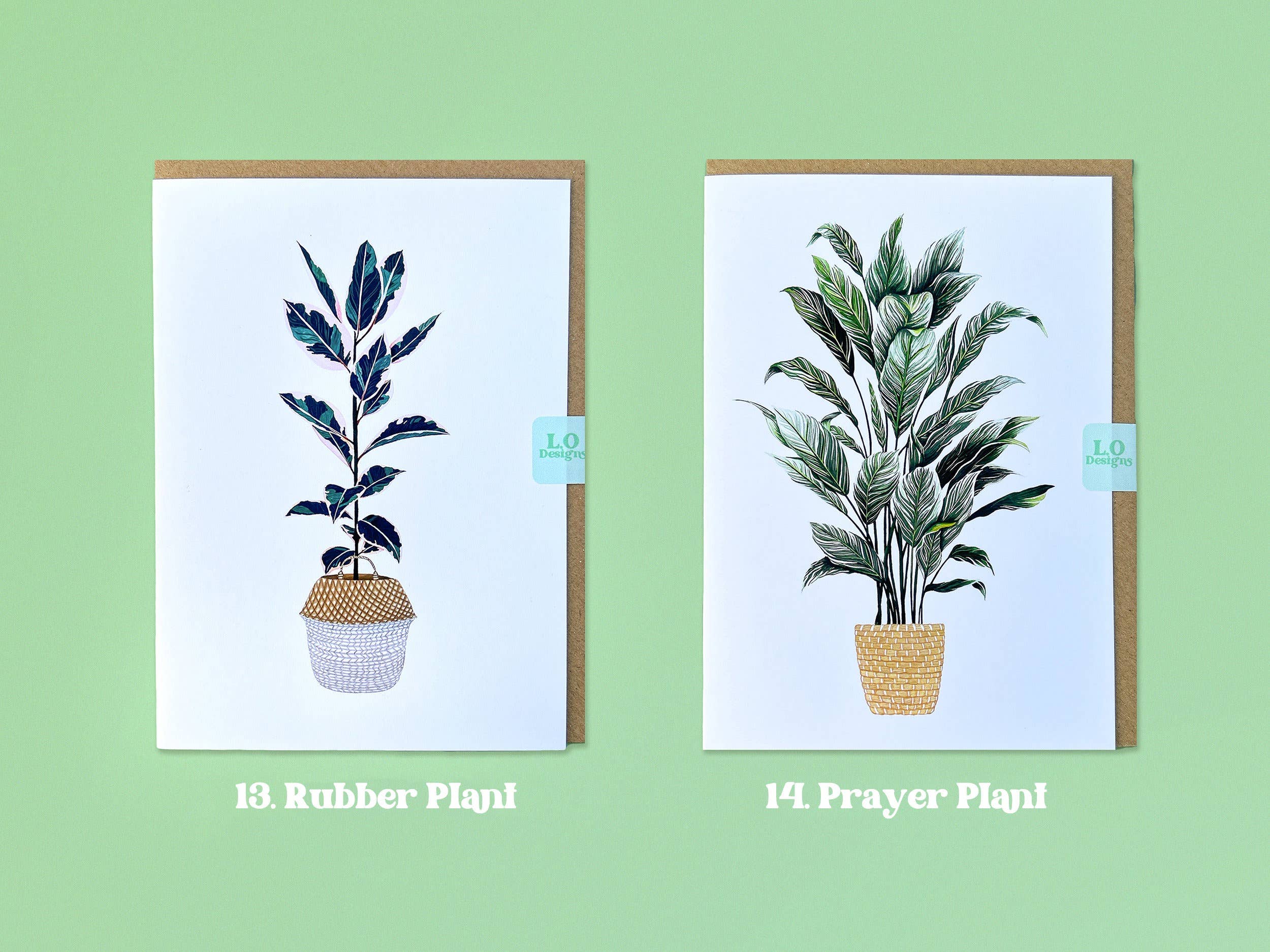 Multipacks of Plant Painting Naked Cards 5x7"