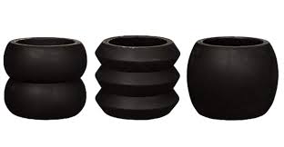 Totem Black Cement Planter