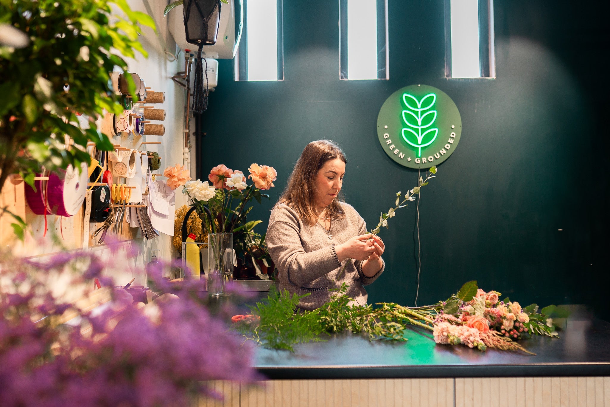 Eco-friendly seasonal flower arrangement UK