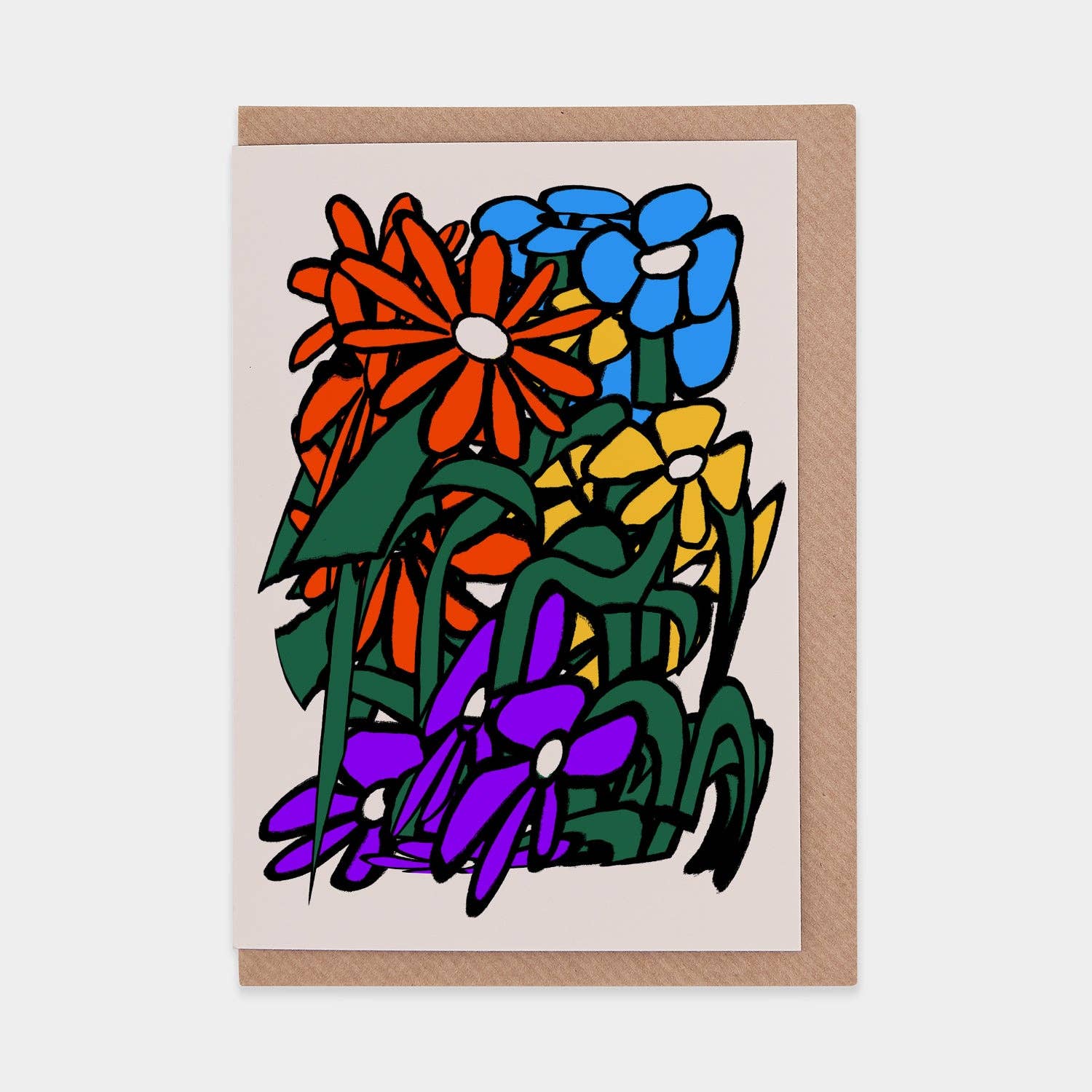 Rise &amp; Fall Flower Field 1 Greetings Card by Marcello Velho