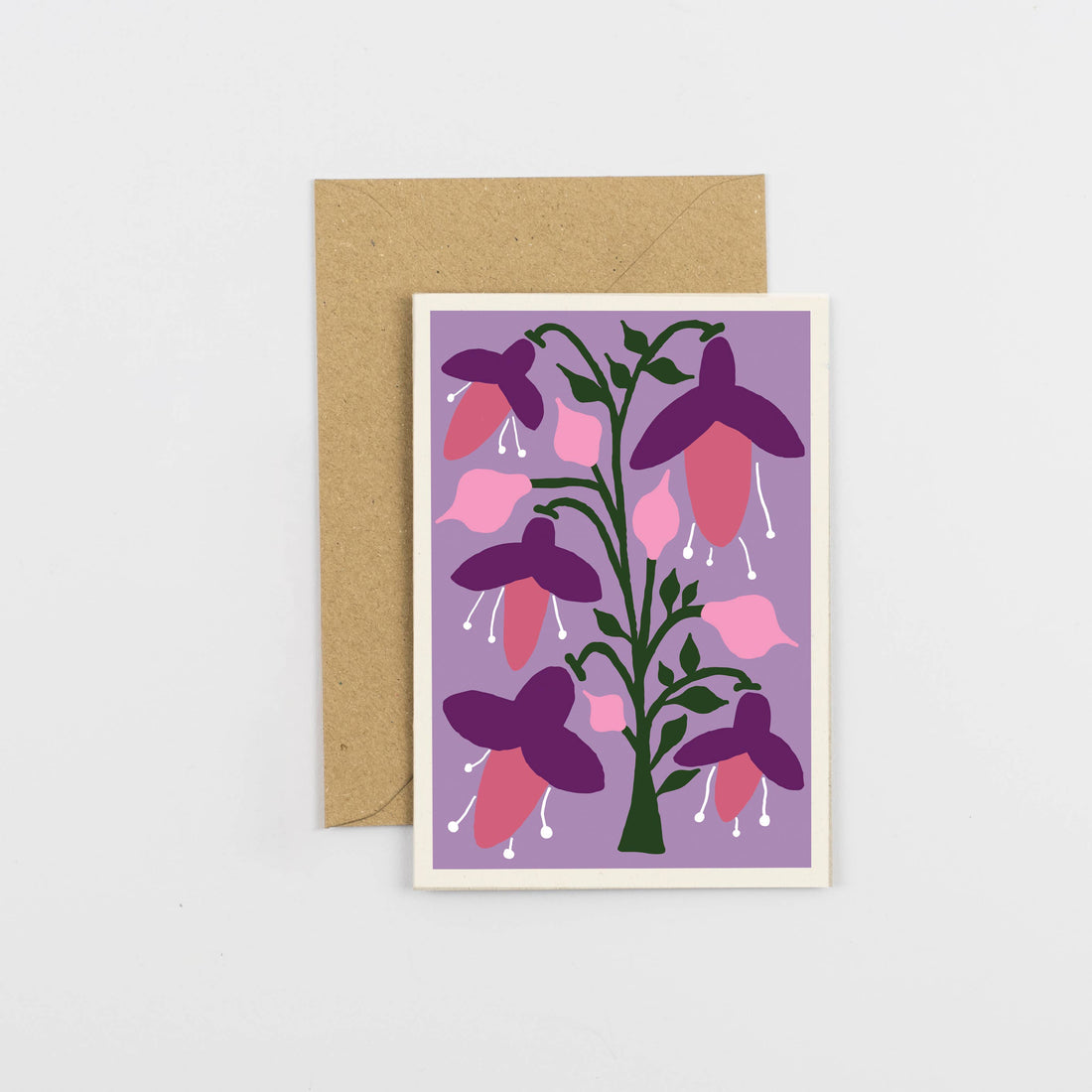 All Occasions Greetings Card- Plants- Fuscia