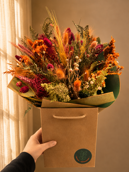 Dried Bouquet (Hand-Tied) in Decorative Bag