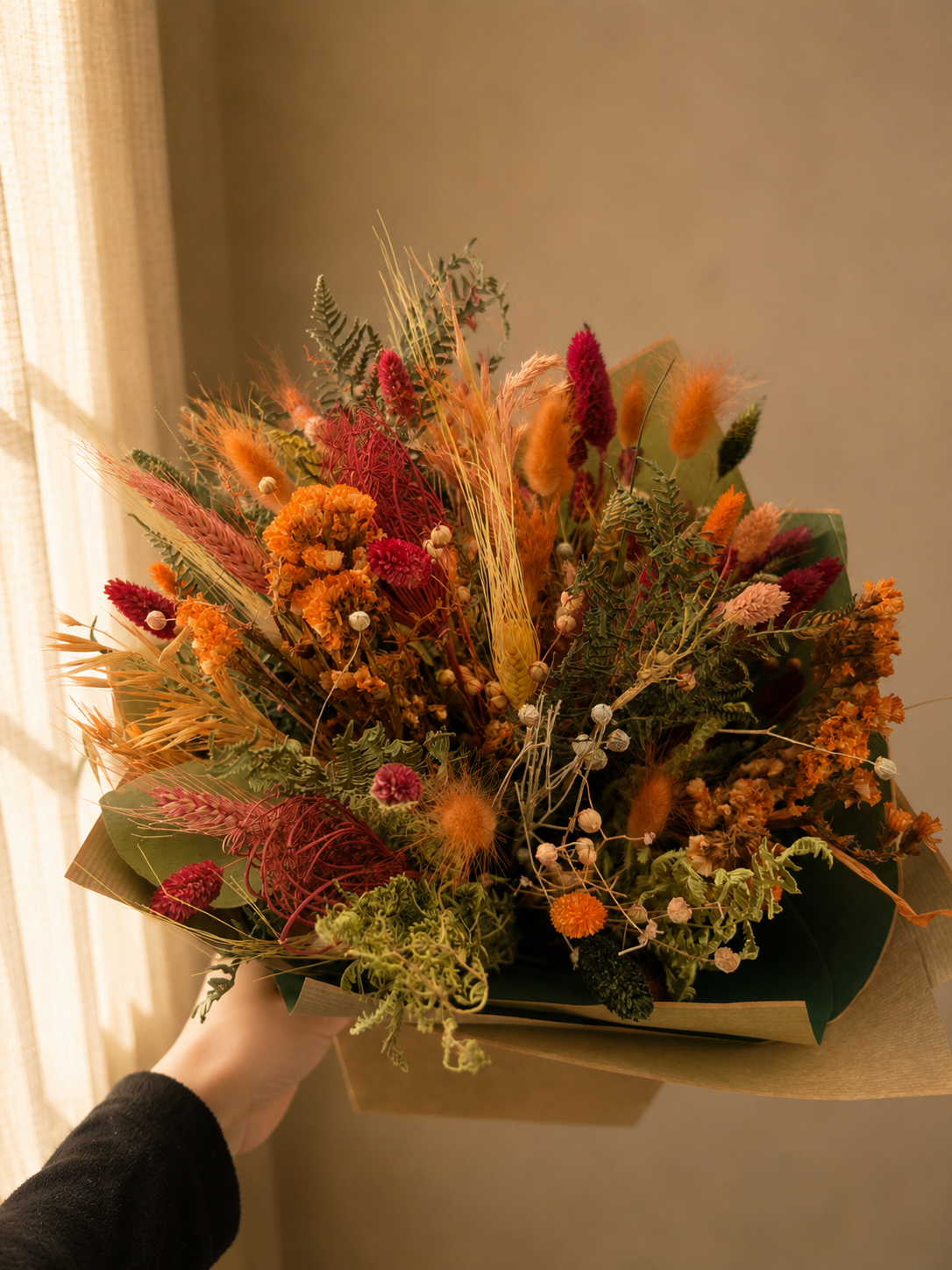Dried Bouquet (Hand-Tied) in Decorative Bag
