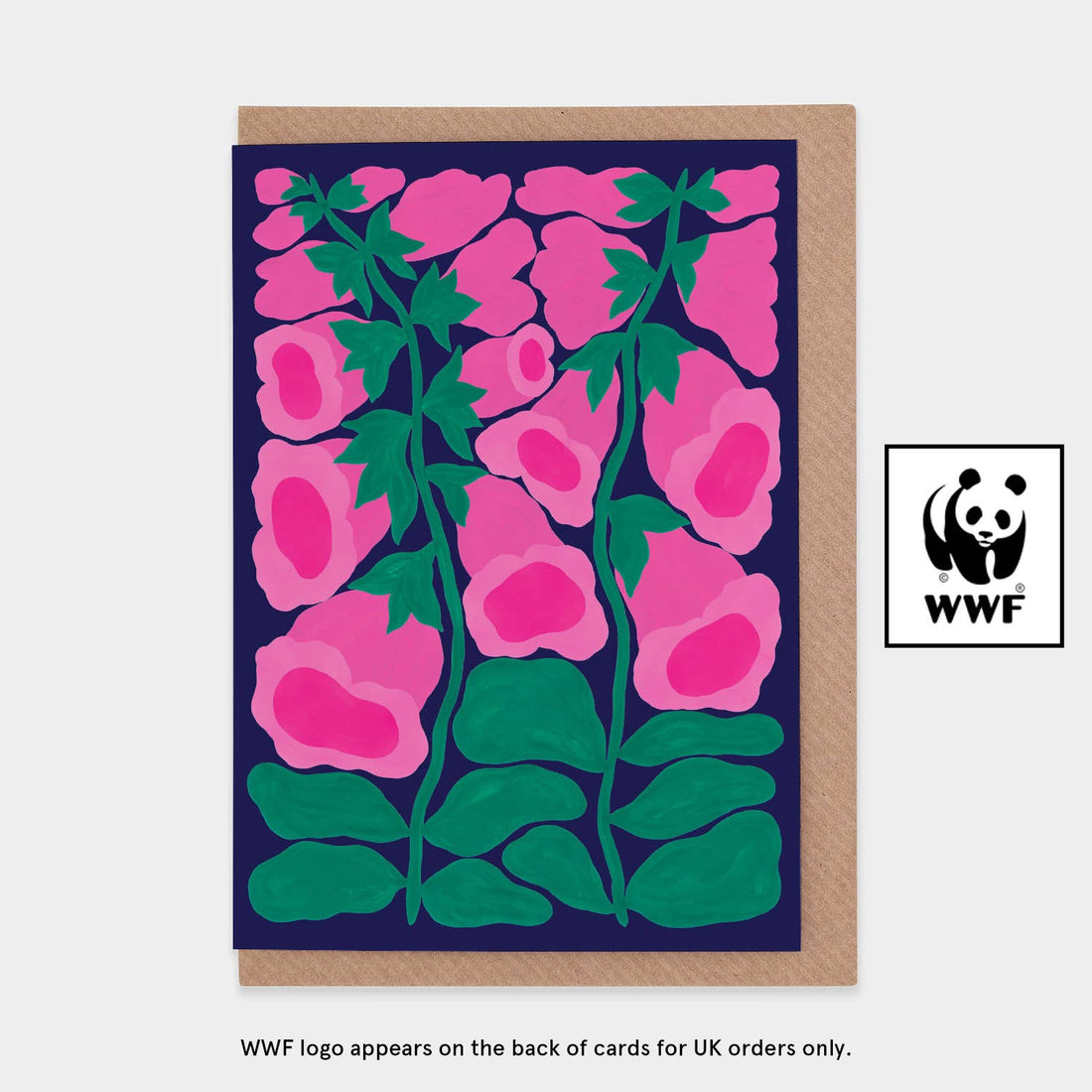 Foxglove (Pink) WWF Greetings Card