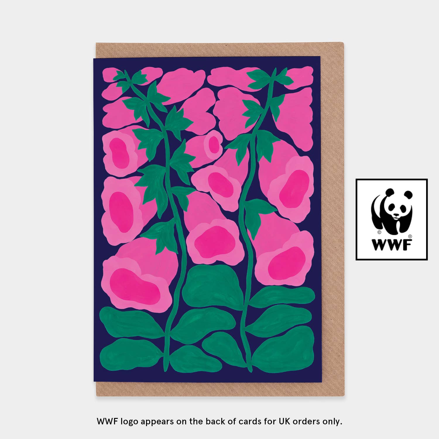 Foxglove (Pink) WWF Greetings Card